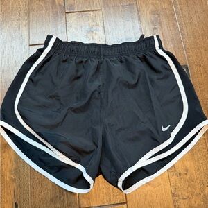Nike Women's Black Athletic Shorts with White Trim